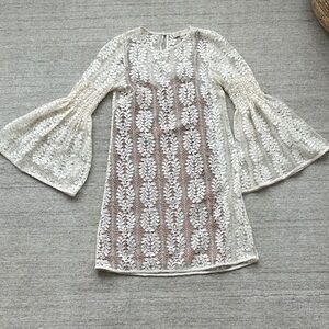 Michael Kors Cream Crochet Lace Dress